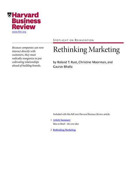 rethinking marketing hbr pdf