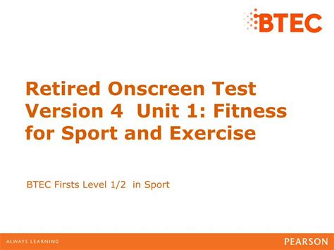 Download Retired Onscreen Test Version 4 Unit 1 Fitness For Sport 