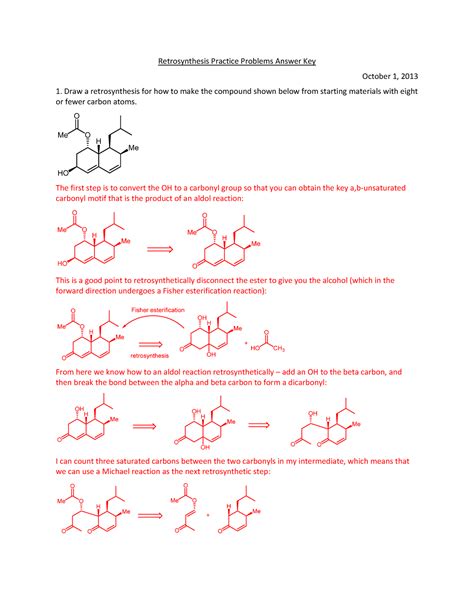 Read Online Retrosynthesis Practice Problems With Solutions 