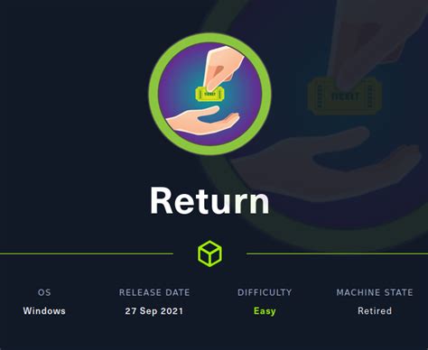 Return Htb Walkthrough