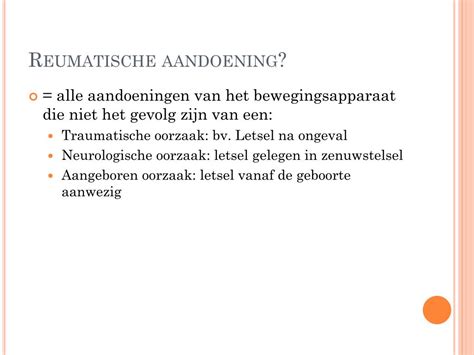 reumatische aandoening