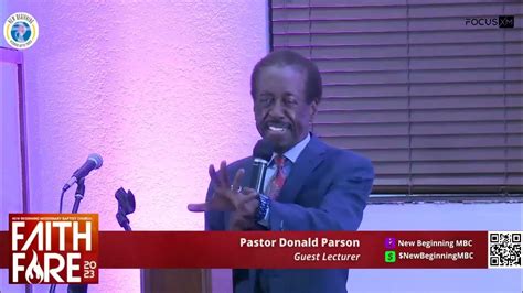 rev donald parson biography