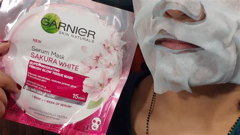 review garnier serum mask sakura white
