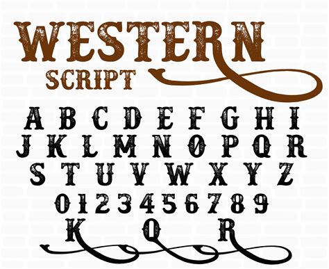 review normal western font