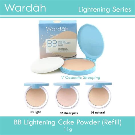 review wardah bb lightening cake powder