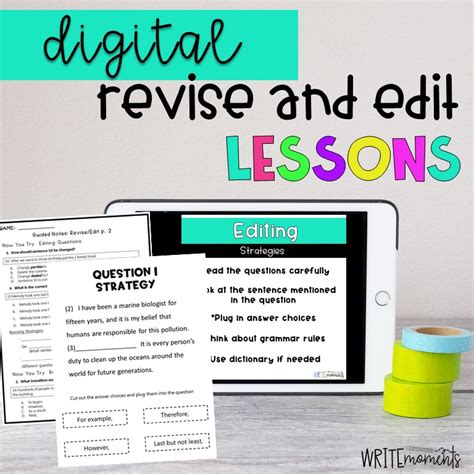 Revise And Edit Strategies Write Moments 4th Grade Revising And Editing Practice - 4th Grade Revising And Editing Practice