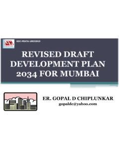 Revised Draft Development Plan 2034 For Mumbai Peata India