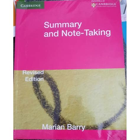 Revised Edition Summary And Note Taking Summary Marian Barry