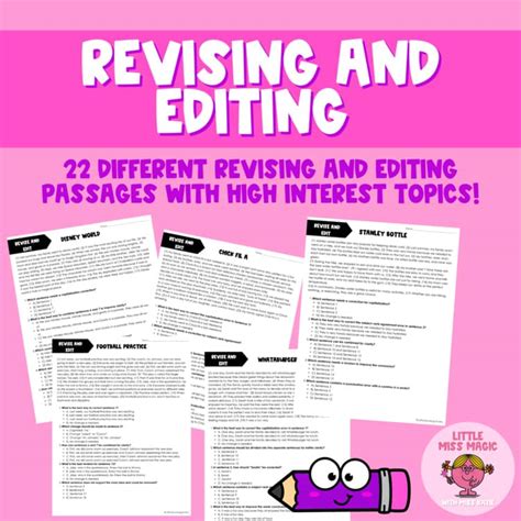 revising and editing passages high school