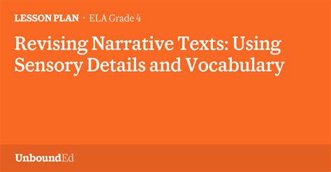 Revising Narrative Texts Sensory Details And Domain Specific Domainspecific Vocabulary 4th Grade - Domainspecific Vocabulary 4th Grade
