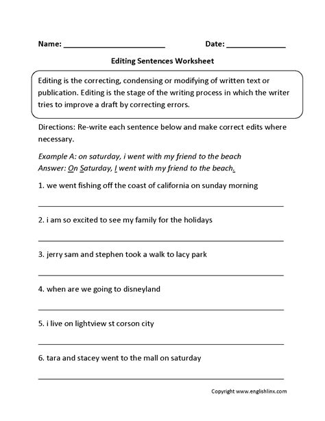 Revising Sentences Worksheets K12 Workbook Sentence Revision Worksheet - Sentence Revision Worksheet