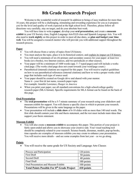Revision Online 8th Grade Research Paper Outline Perfect 8th Grade Research Papers - 8th Grade Research Papers
