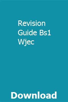 Download Revision Guide Bs1 Wjec 