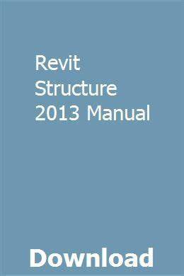 revit structure 2013 manual