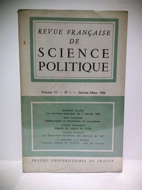 revue francaise de science politique volume xi no 1 4 1961 kompletter jahrgang