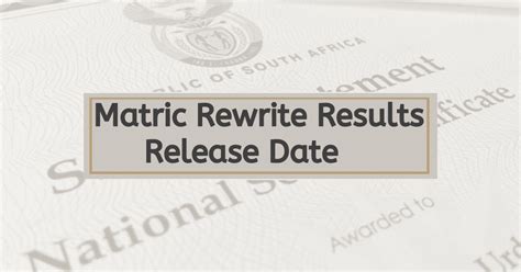 Rewrite For 2014 Matric