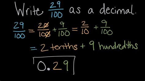Rewriting Fractions As Decimals Math 4th Grade Khan Rewrite Fractions As Decimals - Rewrite Fractions As Decimals