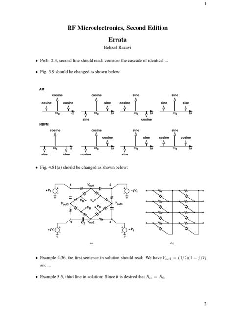 Download Rf Microelectronics Second Edition Errata 