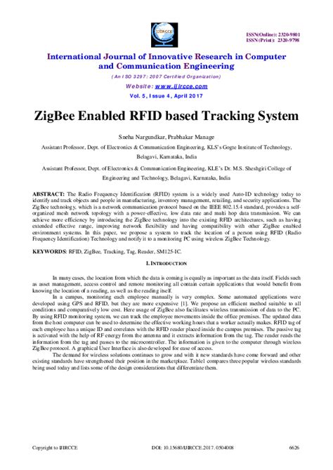 rfid and zigbee based project report