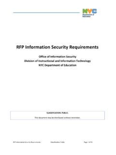 Rfp Information Security Requirements