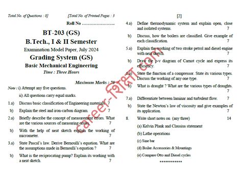 Rgpv Previous Year Paper Btech 1st Sem