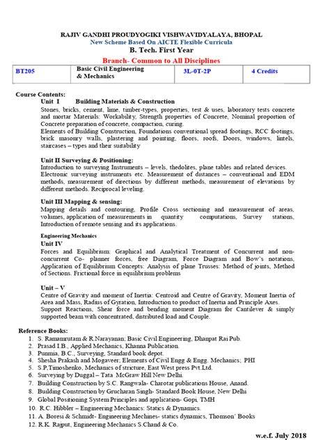 rgpv syllabus civil engineering