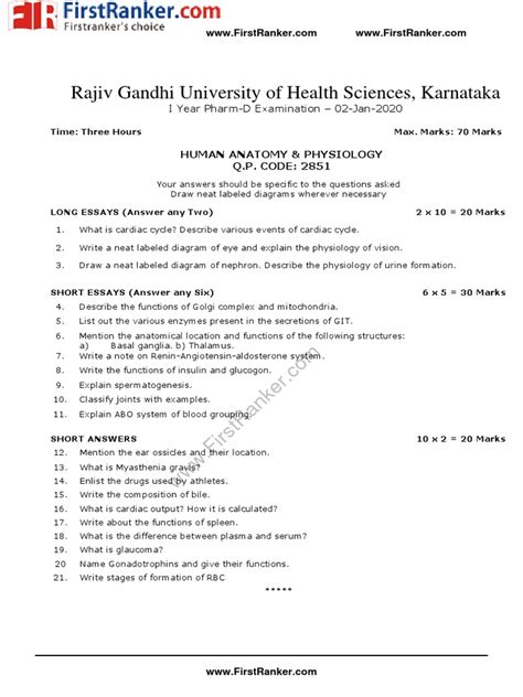 rguhs anatomy question