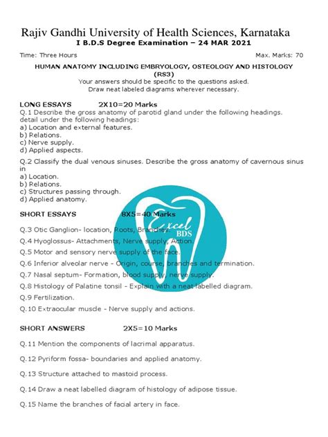 Full Download Rguhs Bds Question Paper 
