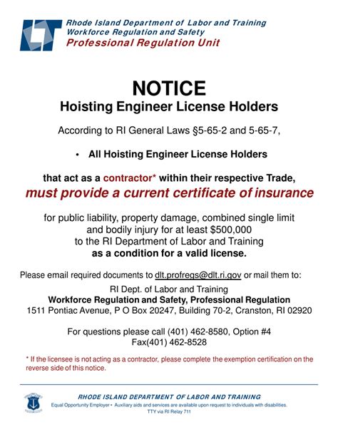 Rhode Island Hoisting Licence Study Guide