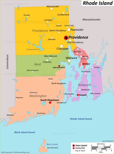 rhode island state map