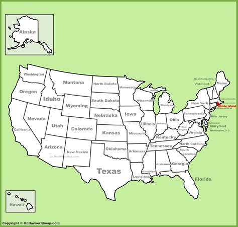 rhode island us map