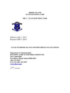 Read Rhode Island Sbc 1 State Building Code 