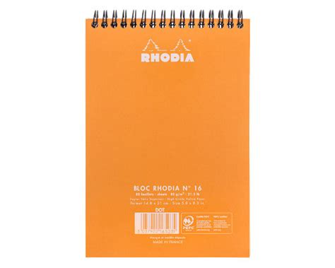 Rhodia Wirebound Notepad A5 Dot Orange