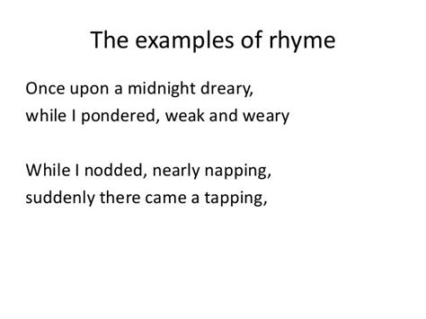 rhymes words examples DriverLayer Search Engine