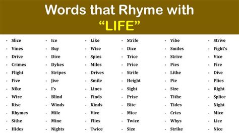 Rhymezone All Rhymes For Life Rhyming Word Of Like - Rhyming Word Of Like