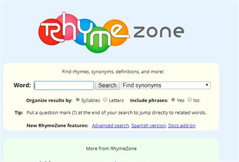 Rhymezone Found Rhymes Find The Rhyming Words - Find The Rhyming Words