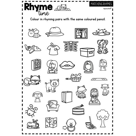 Rhyming Picture Match Teaching Resources Teachers Pay Teachers Match The Rhyming Pictures - Match The Rhyming Pictures