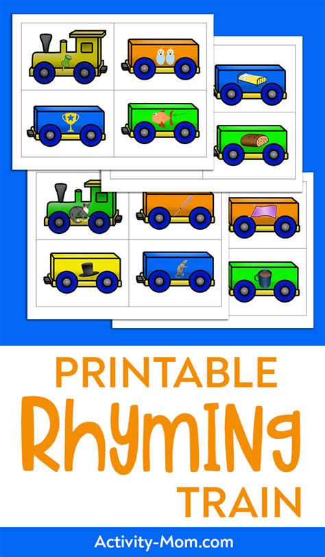 Rhyming Train For Preschoolers Free Preschool Printables Rhyming Pictures For Preschoolers - Rhyming Pictures For Preschoolers