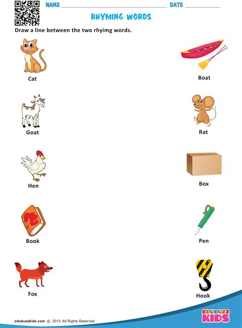 Rhyming Words For Kids Cut And Paste Activity Rhyming Words Of Cut - Rhyming Words Of Cut