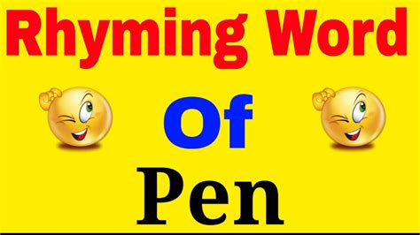 Rhyming Words Of Pen   Rhymezone Pen Rhymes - Rhyming Words Of Pen