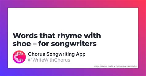 Rhyming Words Of Shoes   146 Words That Rhyme With Shoe For Songwriters - Rhyming Words Of Shoes