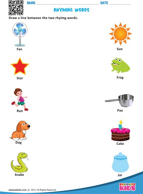 Rhyming Words Worksheets For Kindergarten Rhyming Kindergarten - Rhyming Kindergarten