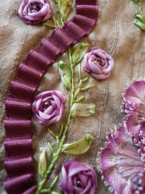 ribbon embroidery patterns on fabric #ribbonembroidery for …