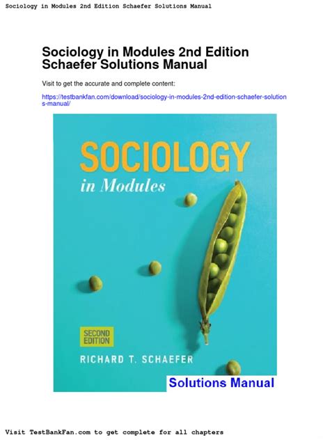 Read Richard Schaefer Sociology In Modules 2Nd Edition Free Pdf 
