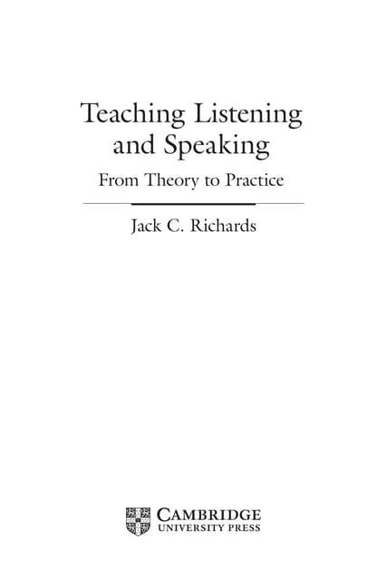 richards teaching listening speaking