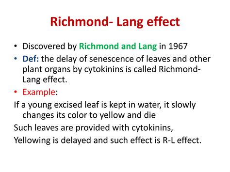 Richmond Lang Effect