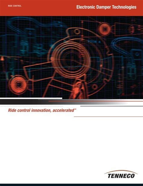 Ride Control Electronic Damper Technologies Tenneco