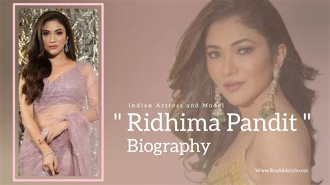 ridhima pandit biography examples
