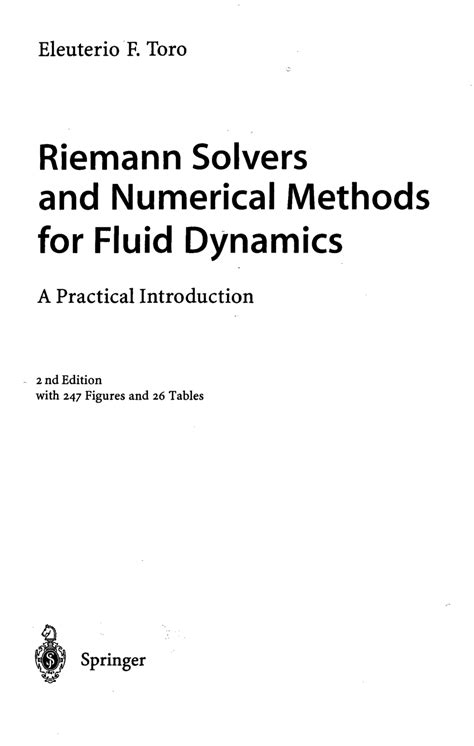 Riemann Solvers And Numerical Methods For Fluid Dynamics