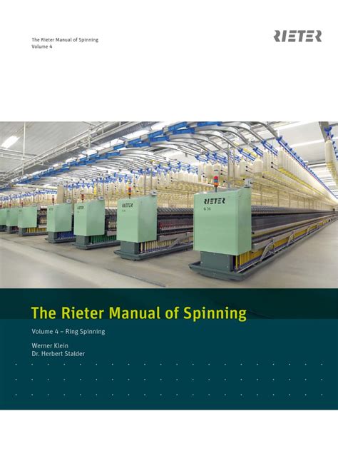 rieter manual of spinning pdf